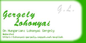 gergely lohonyai business card